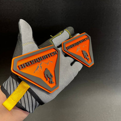 BadSquatch orange and gray car badge fender emblem for trucks