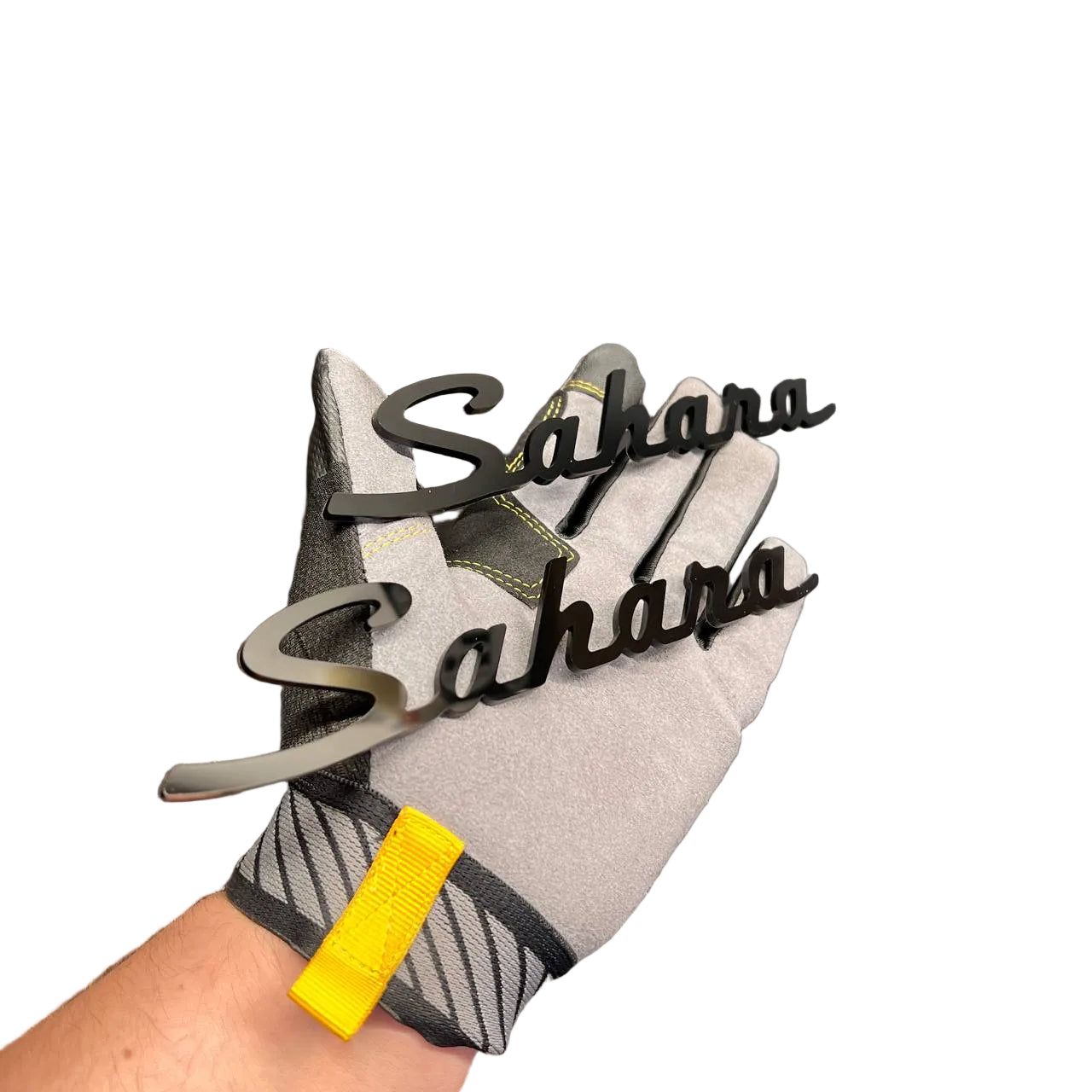 Sahara script fender emblem badge for exterior automotive styling and decoration