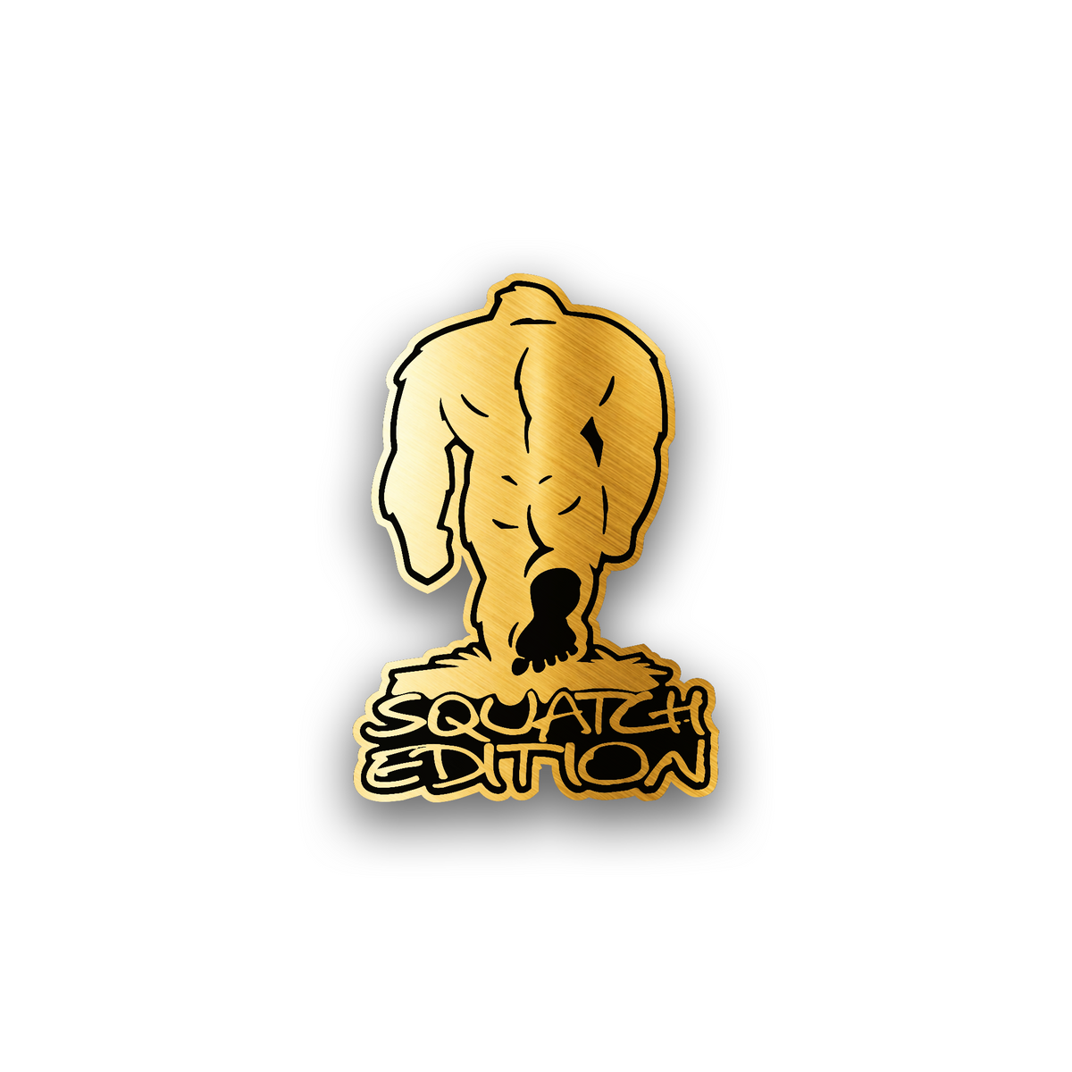 Sasquatch Edition Bigfoot fender badge with engraved style automotive design