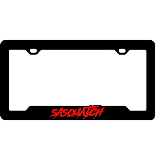 Sasquatch license plate frame for trucks SUVs and offroad vehicle styling