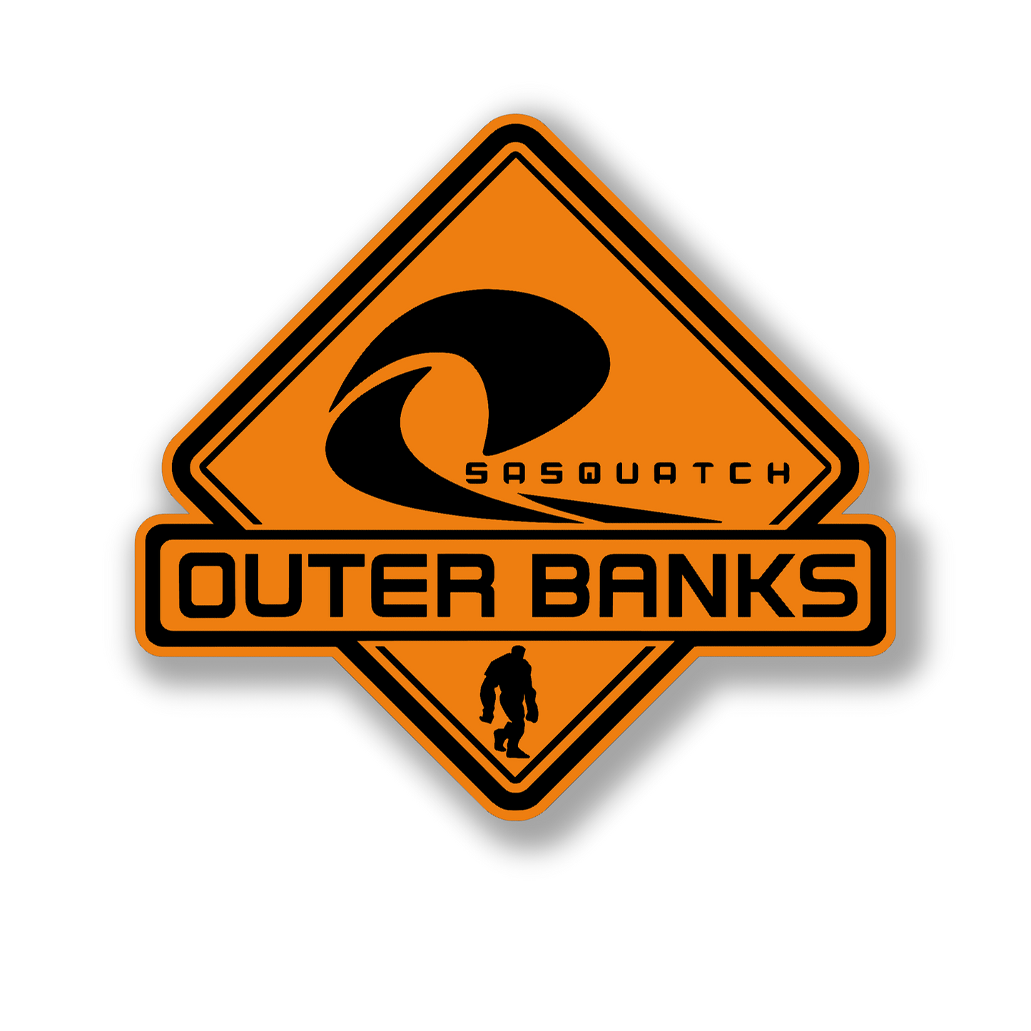 Off-road inspired Outer Banks Sasquatch engraved emblem with premium brushed finish.