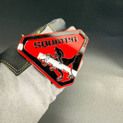 Sasquatch dinosaur car badge for Ford Bronco Jeep Wrangler and 4x4 vehicles