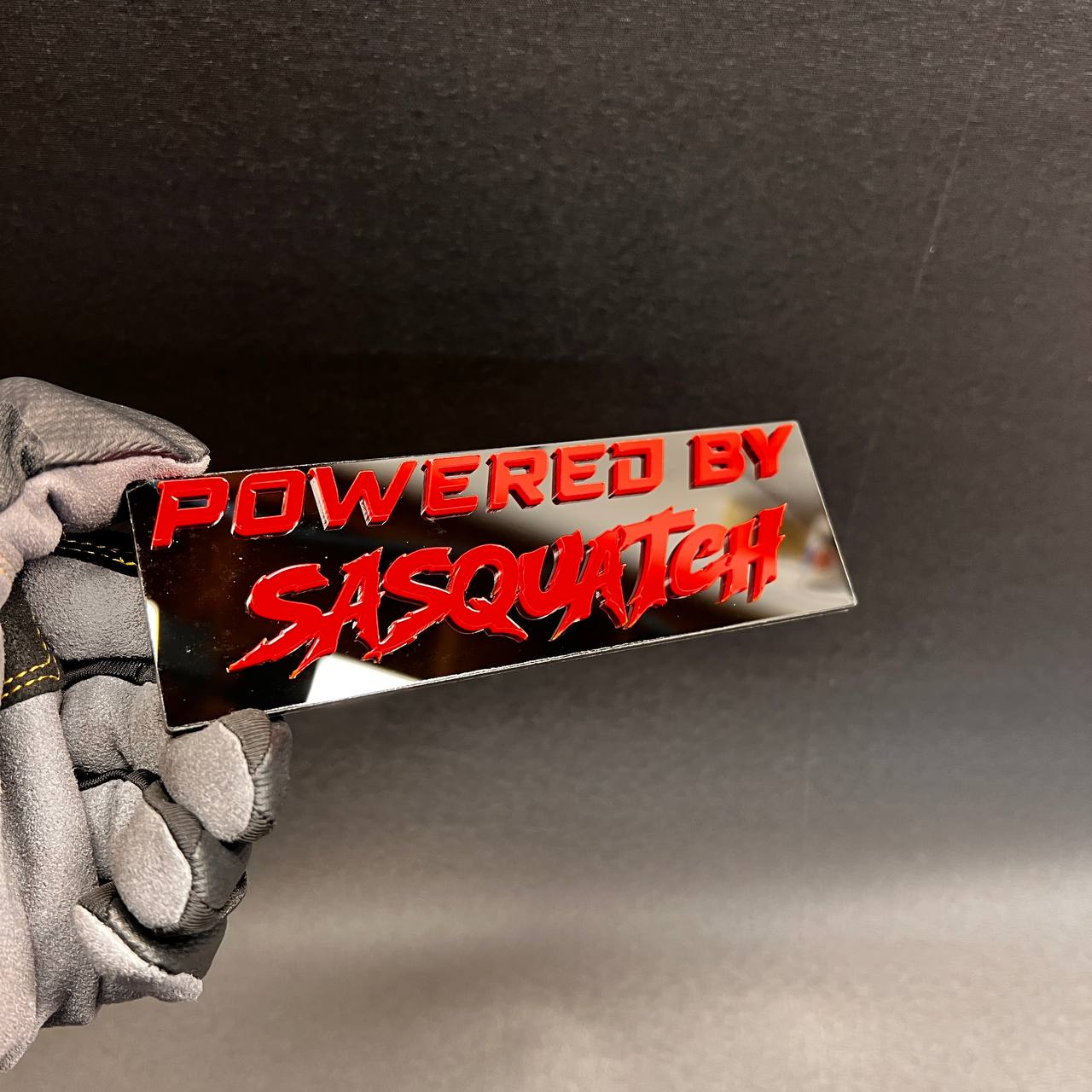 Powered by Sasquatch custom auto exterior emblem for car or truck