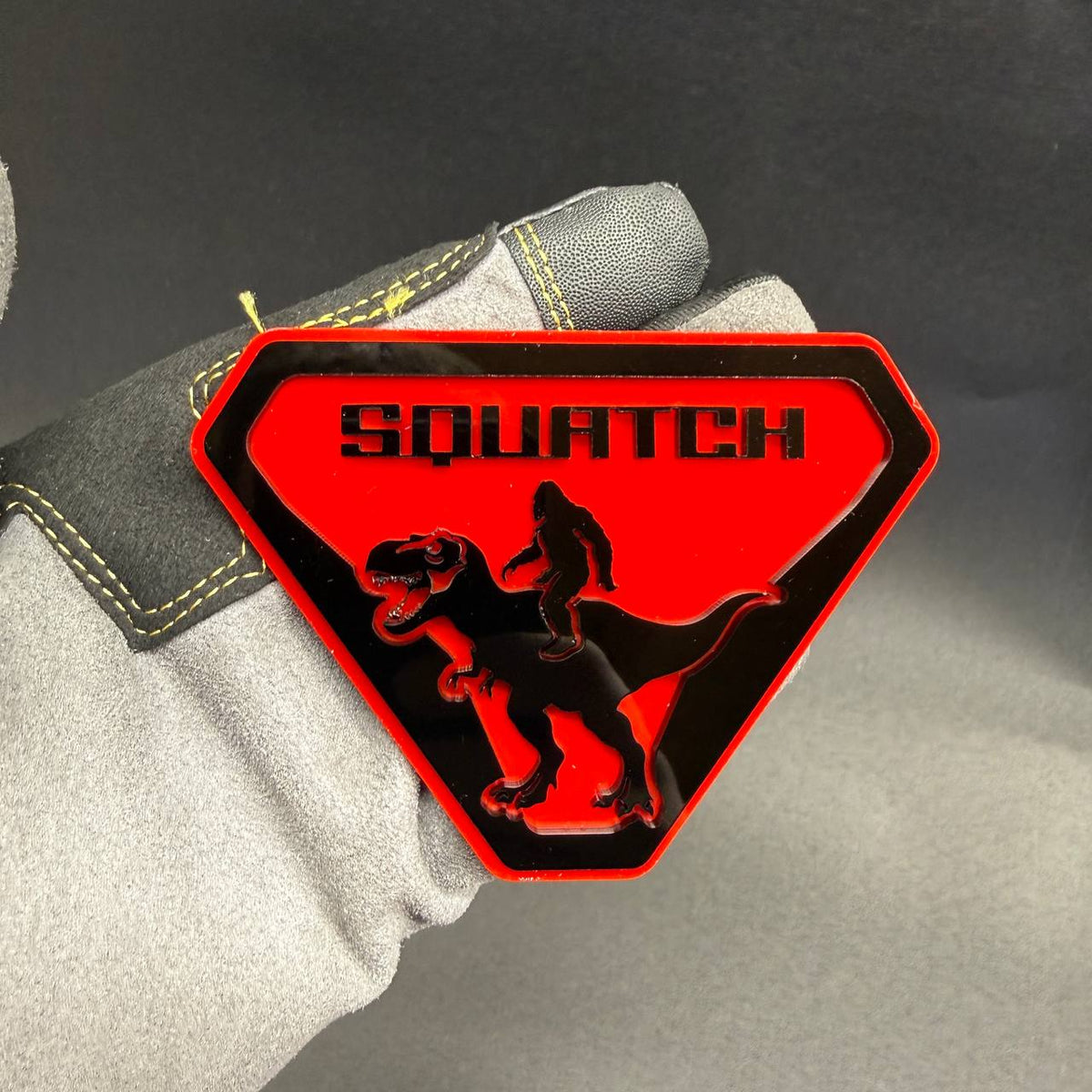 Sasquatch Raptor dinosaur fender emblem for Ford Bronco and 4x4 truck customization