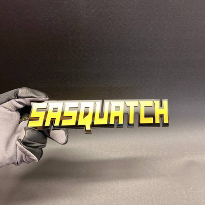 Sasquatch car badge fender emblem for off-road adventure style vehicles