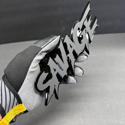 Savage offroad style acrylic text emblem for Bronco hood and tailgate