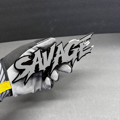 Savage performance text badge layered automotive decal for GMC Sierra trucks