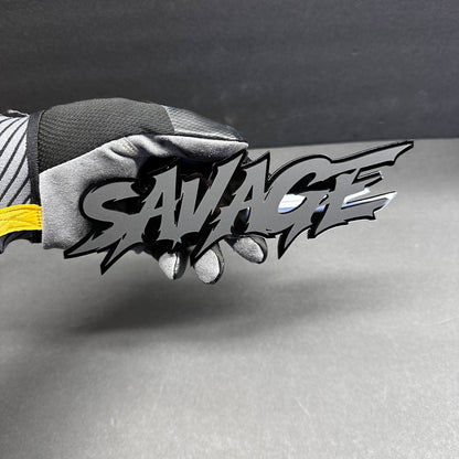 Savage truck badge custom text emblem for Ford Raptor offroad styling
