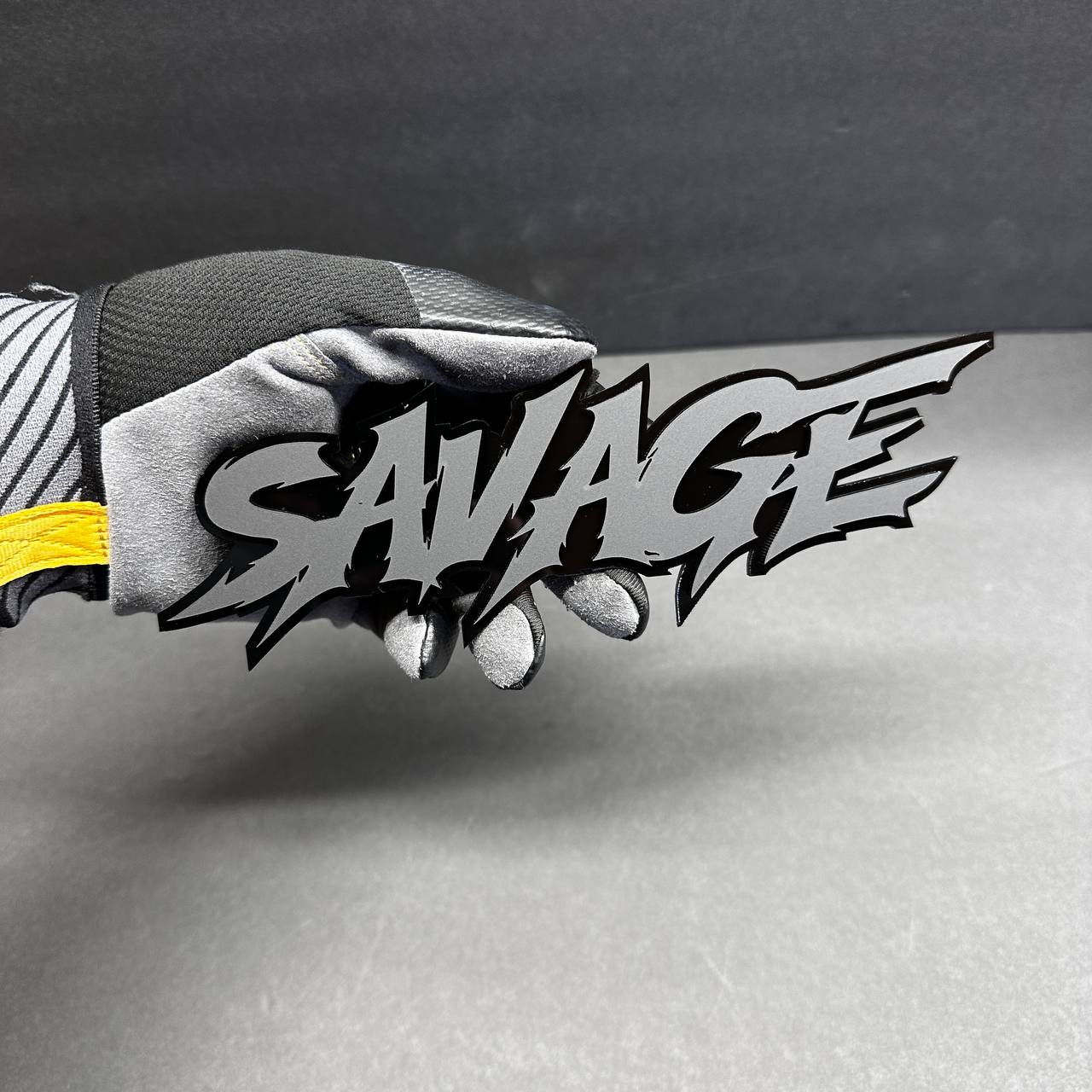 Savage custom glossy black acrylic car badge fender emblem for Ford F150 truck