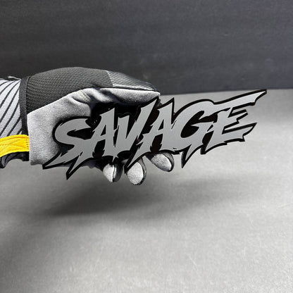 Savage custom glossy black acrylic car badge fender emblem for Ford F150 truck