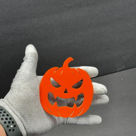 Custom Halloween car badge orange pumpkin exterior emblem