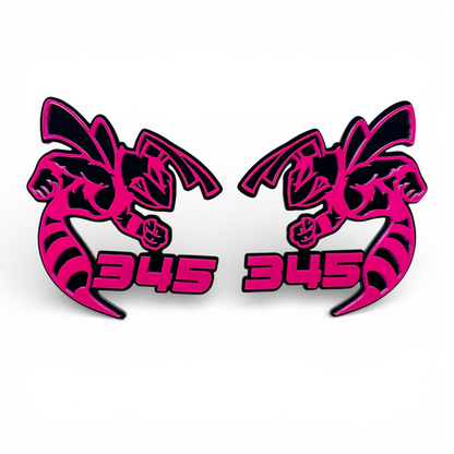 345 HEMI acrylic badge for Dodge Durango, Charger, Challenger, and muscle car accessories
