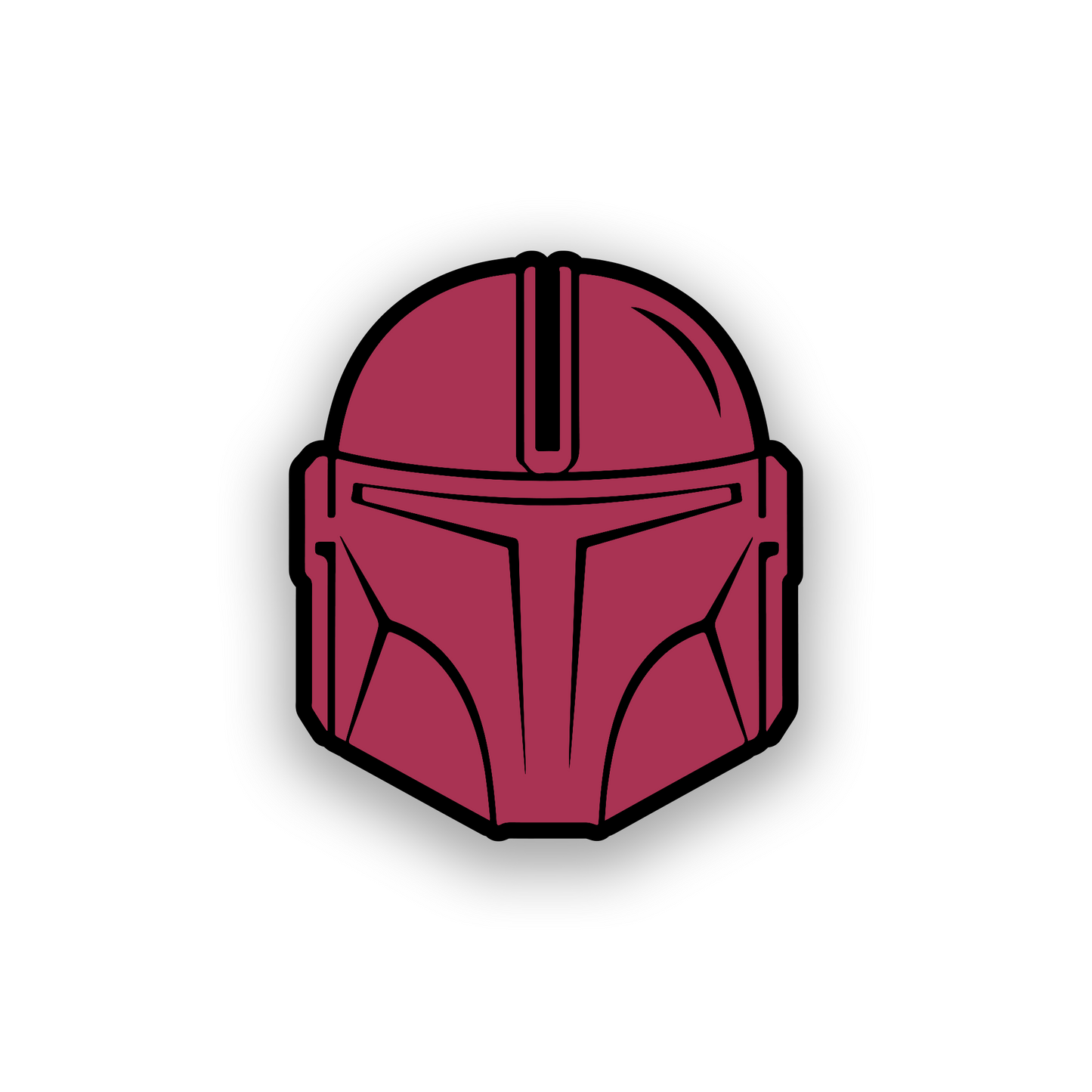 Engraved Mandalorian vehicle badge for personalized car or truck styling