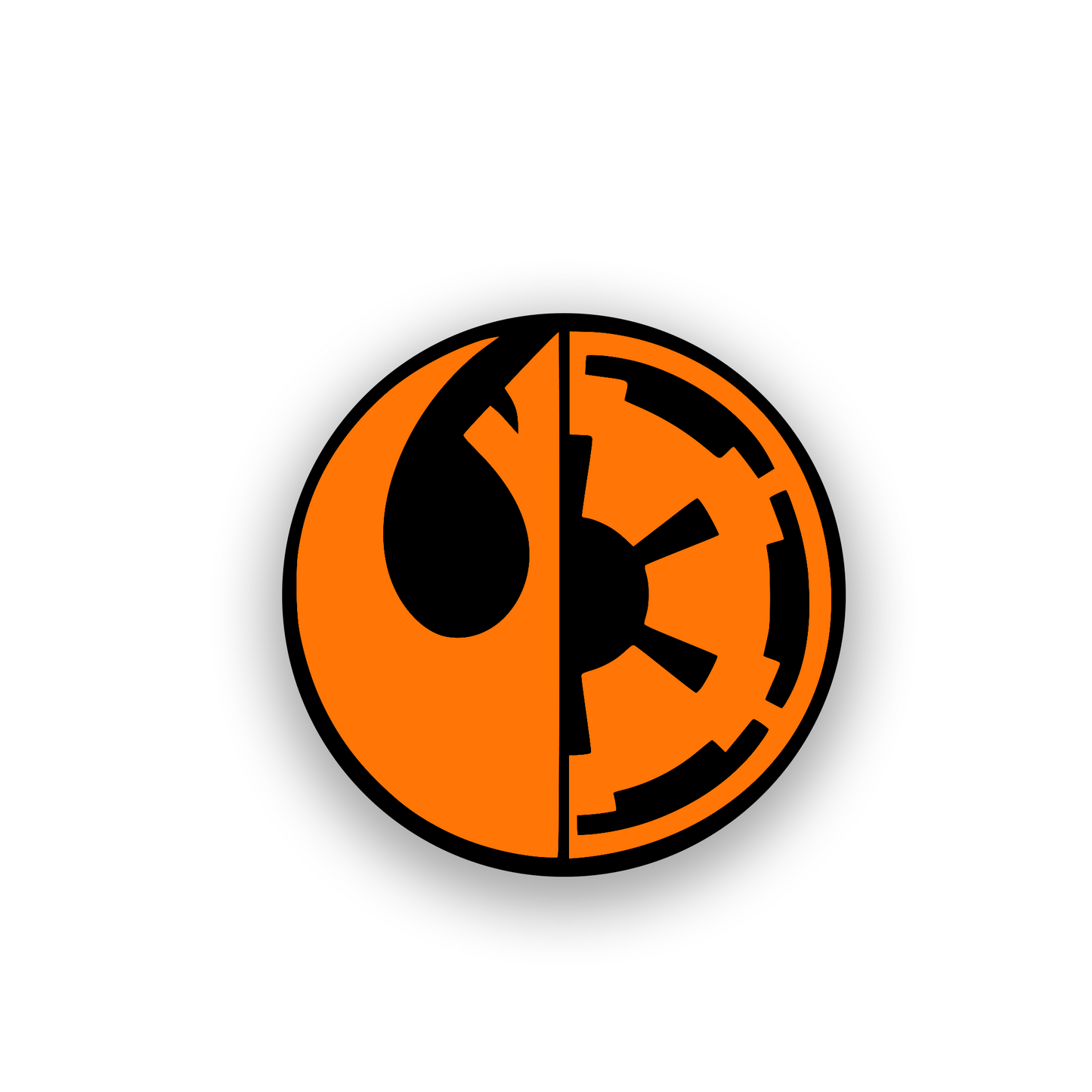 Star Wars inspired vehicle badge with clean symmetrical emblem artwork