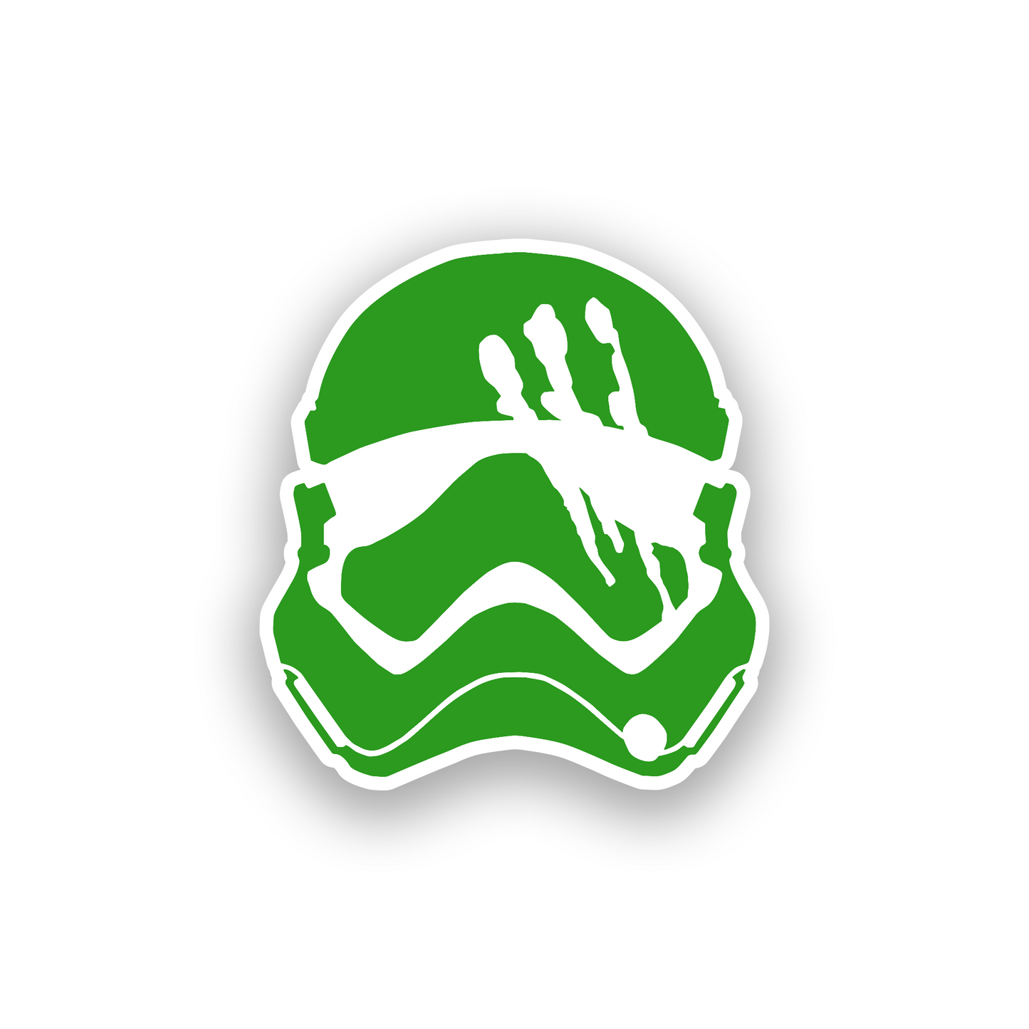 Futuristic car badge in Star Wars style with engraved sci fi symbol