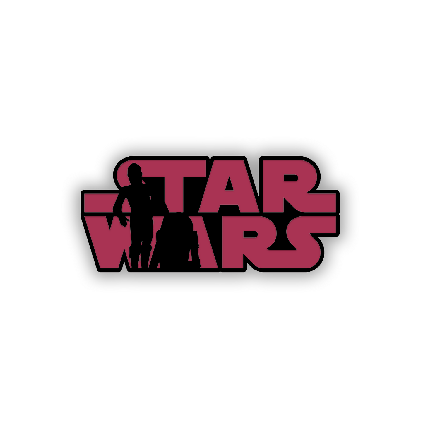 Laser engraved space movie car badge for fender or tailgate