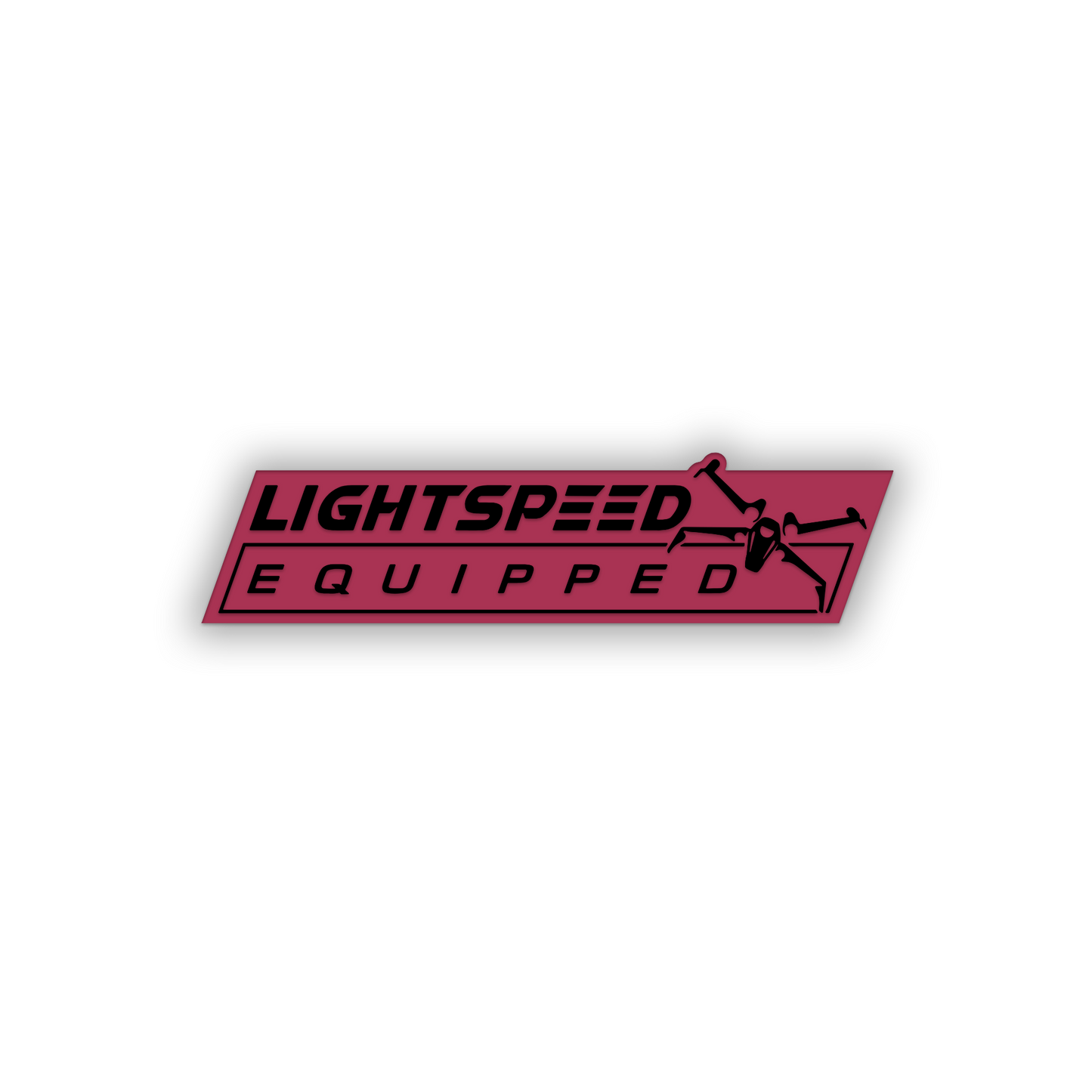Engraved Lightspeed Equipped Car Badge Fender Emblem