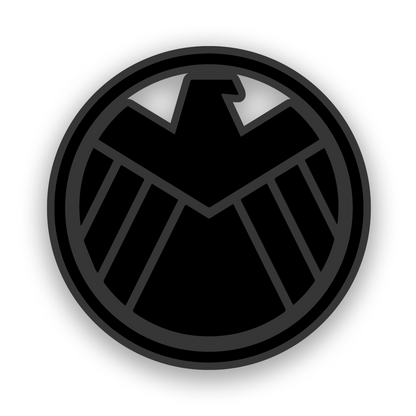 Custom engraved car badge with Boba Fett crest inspired logo