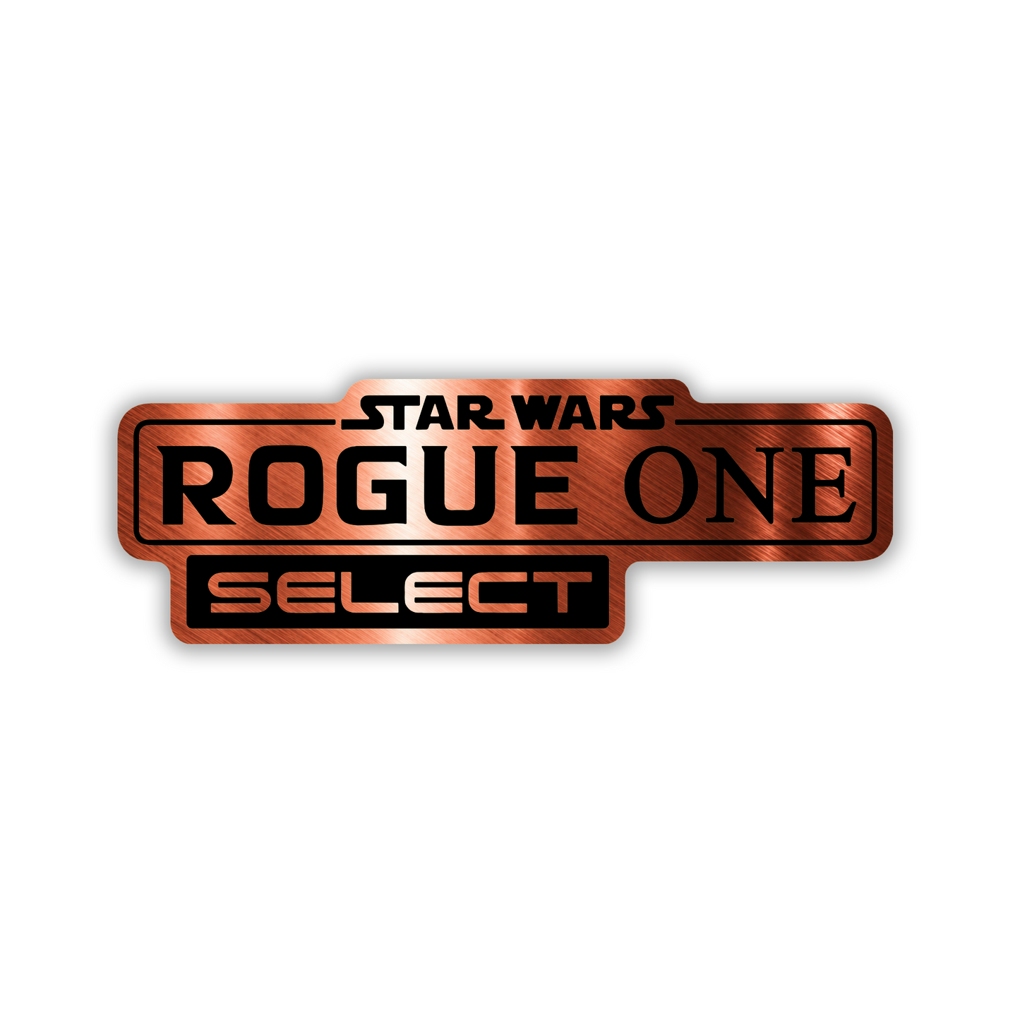 Decorative Rogue One Select vehicle emblem for flat exterior surfaces