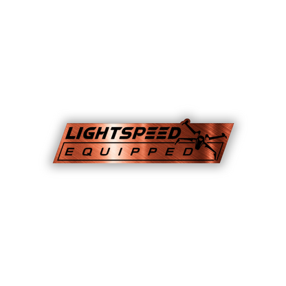 Sci-fi spacecraft engraved car badge for exterior decoration