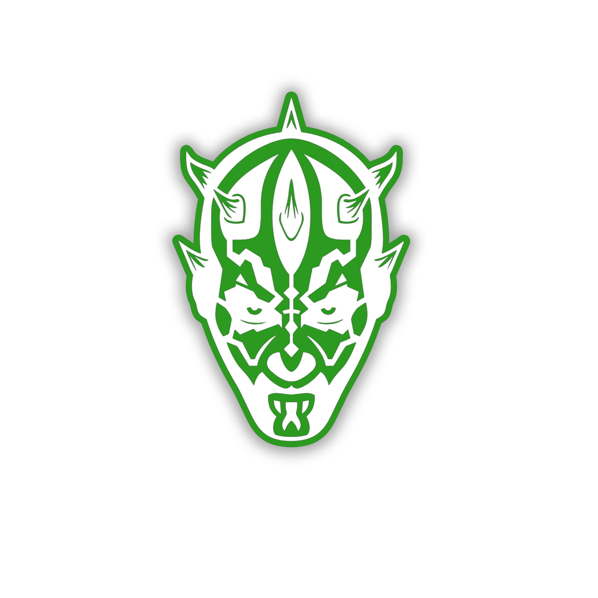 Engraved sci-fi villain car emblem for custom automotive styling