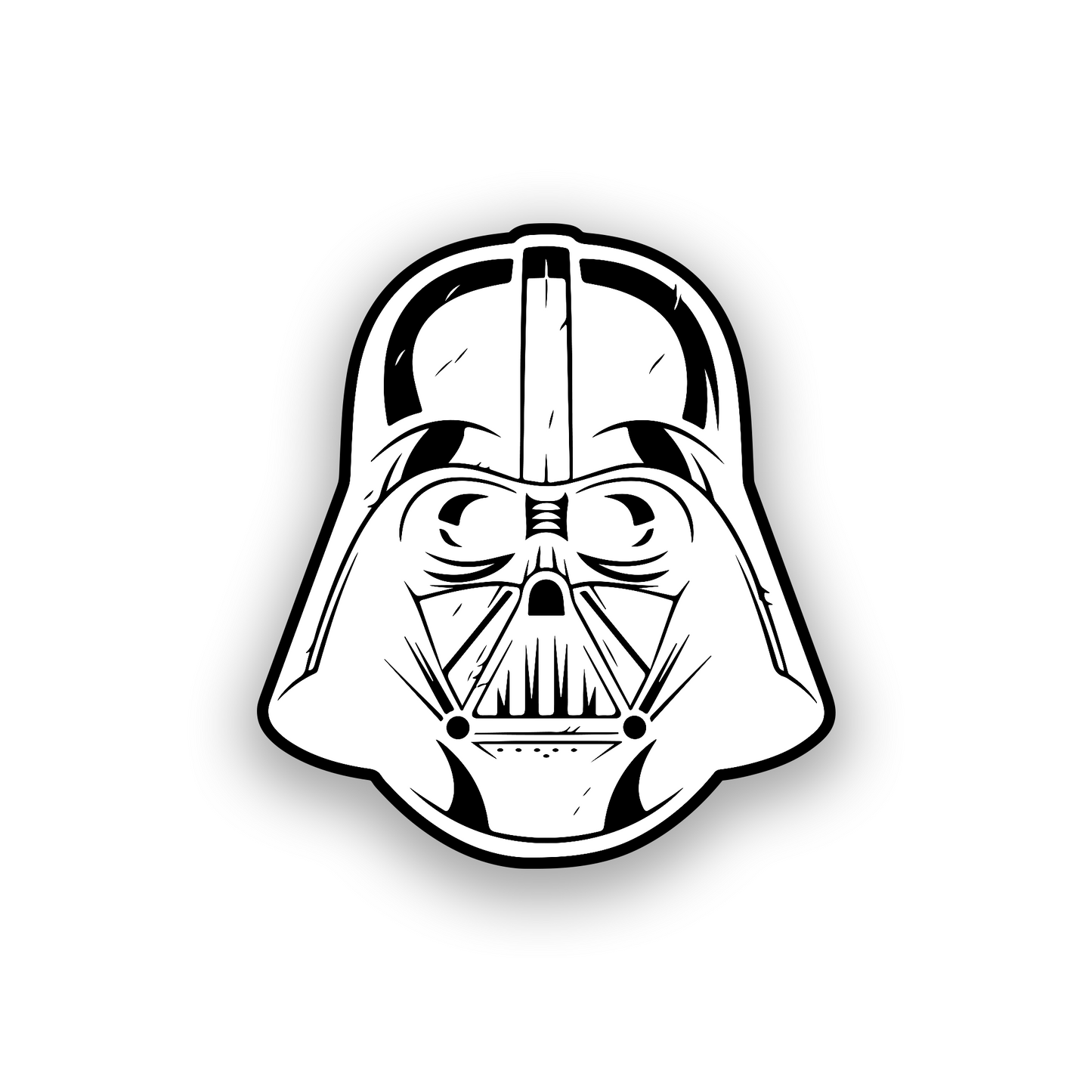 Engraved Vader inspired vehicle badge for personalized car or truck styling