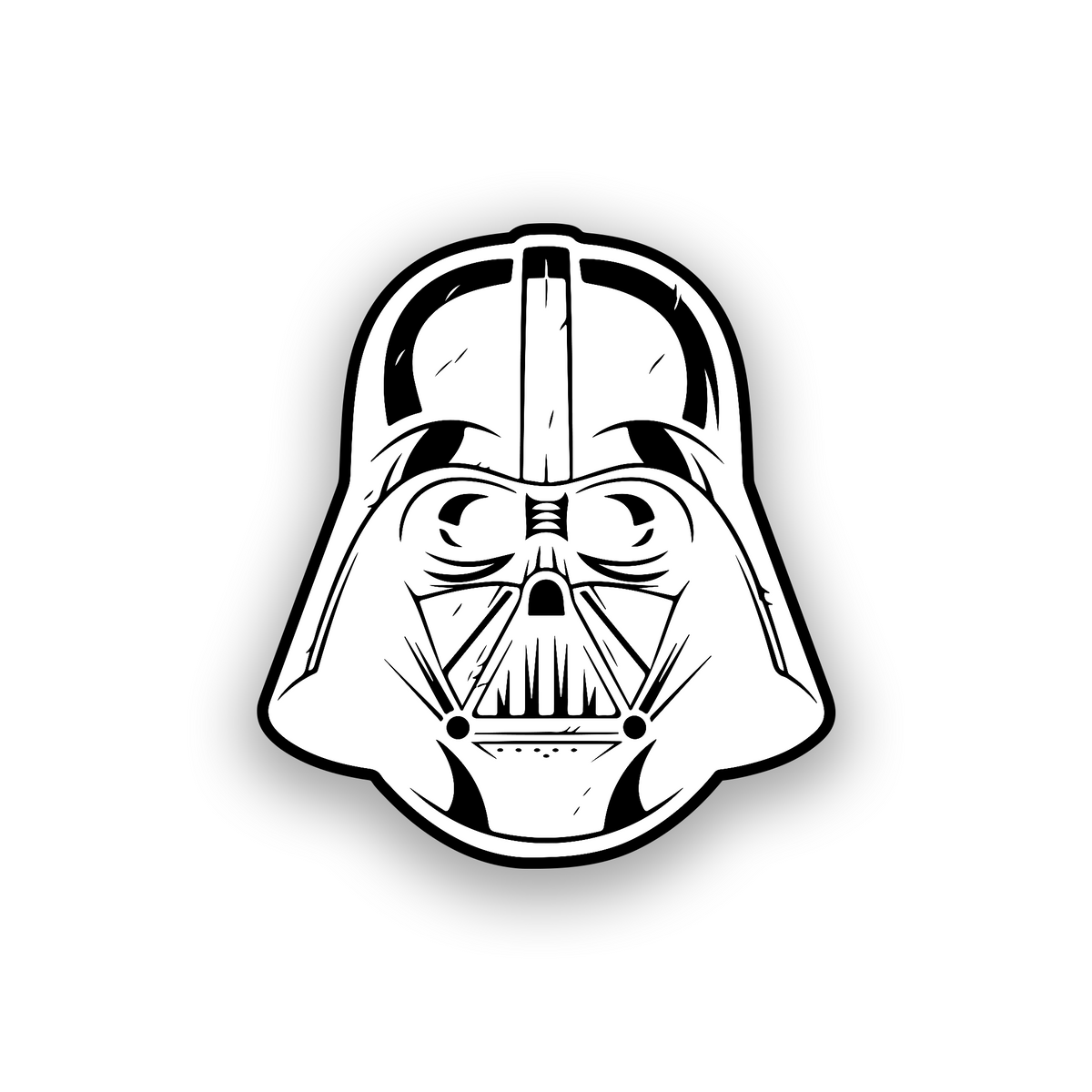 Engraved Vader inspired vehicle badge for personalized car or truck styling