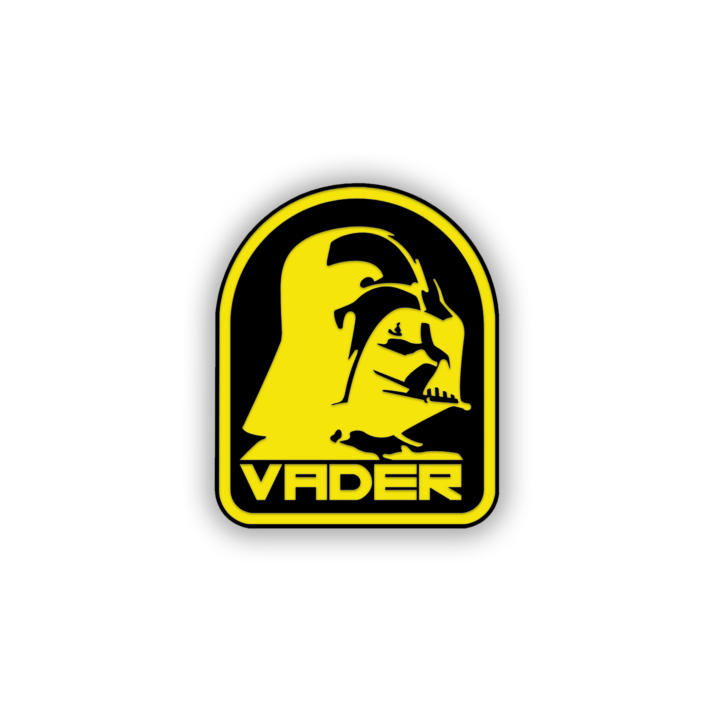 Sci-fi villain helmet badge for car, truck, or SUV exterior