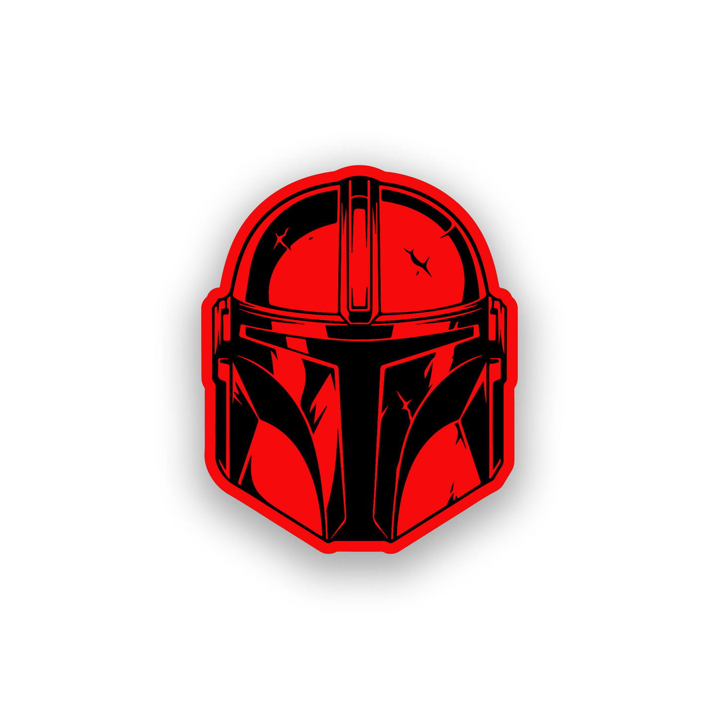 Laser engraved Mandalorian inspired badge for custom vehicle exterior styling