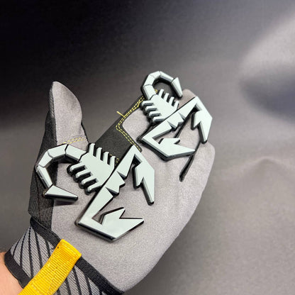 3D scorpion car badge with sharp aggressive design and automotive adhesive backing
