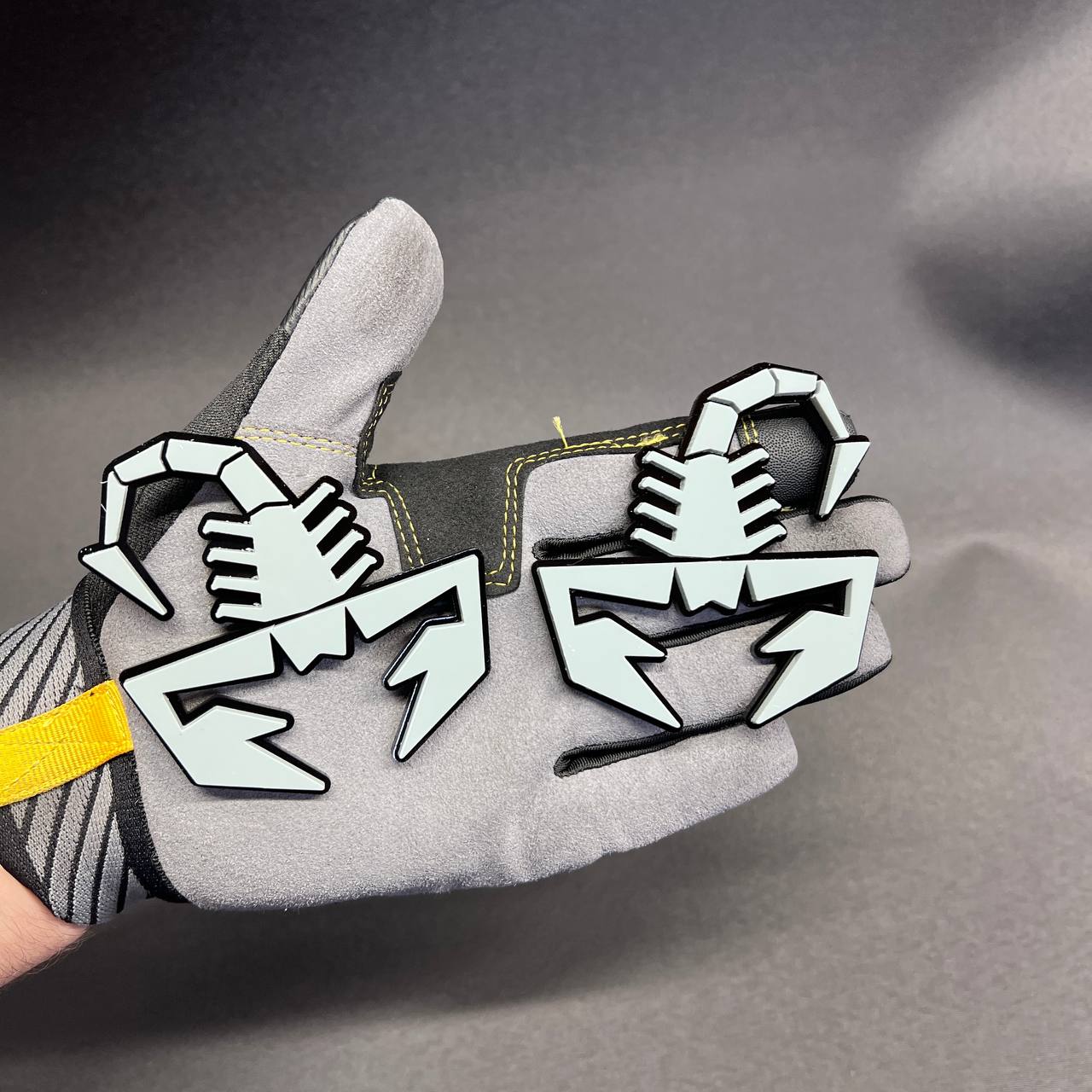 Custom scorpion auto badge designed for fender, tailgate, or exterior trim