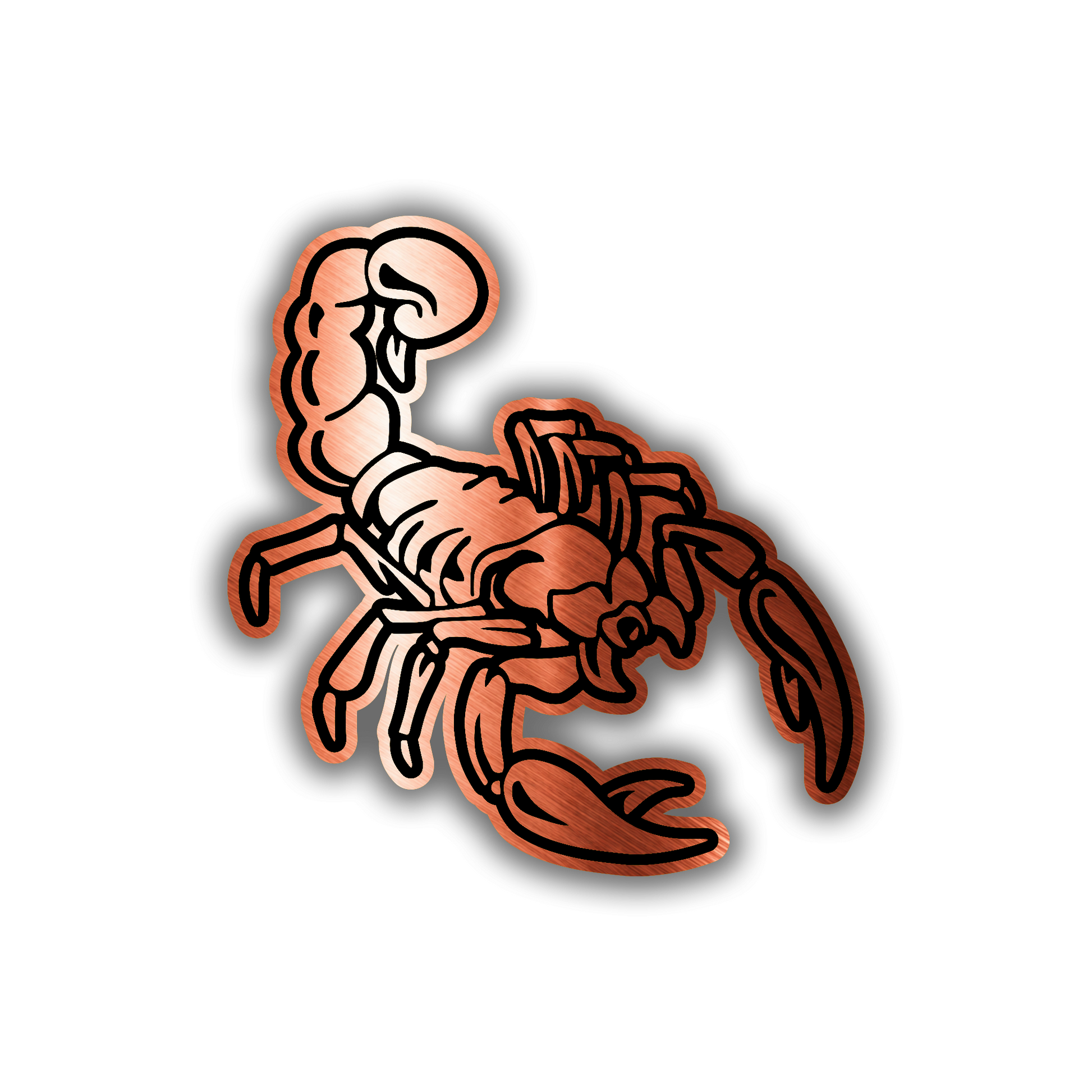 Custom scorpion auto emblem for fender trunk or vehicle exterior