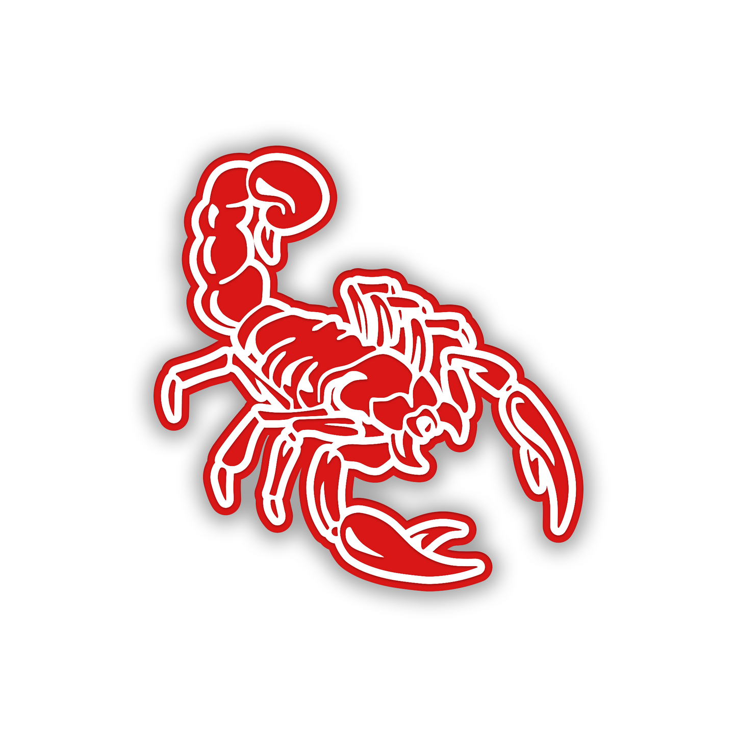 Scorpion car emblem with detailed engraved design for vehicle exterior