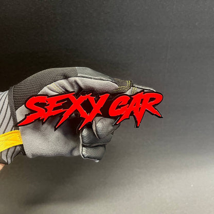 Sporty sexy script badge for custom car exterior styling