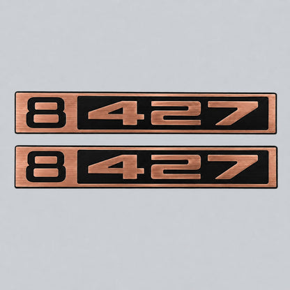 1967-1972 Chevy C10 truck front badge with silver billet 427 design.