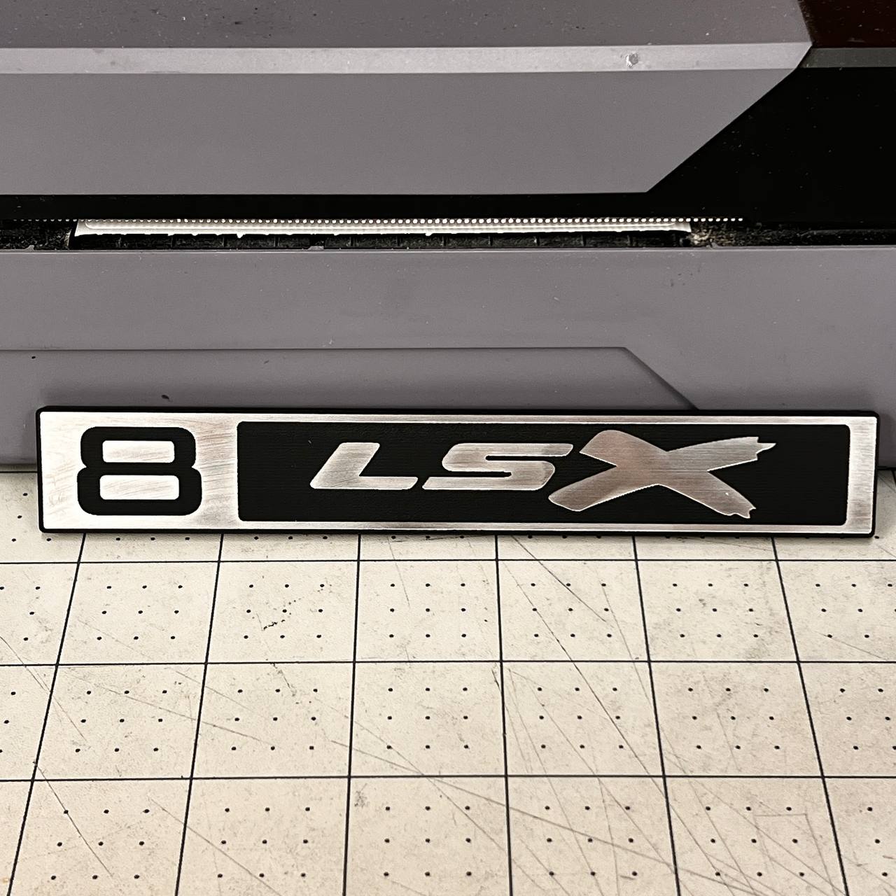 Chevy C10 B LSX silver billet front emblem for classic 1967-1972 truck