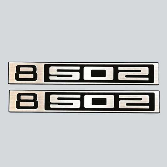 Custom silver billet B502 front Chevy C10 truck badge for 1967-1972 models.