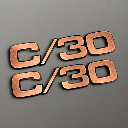 Custom C/30 car badge fender emblem designed for Chevrolet Chevy GMC truck