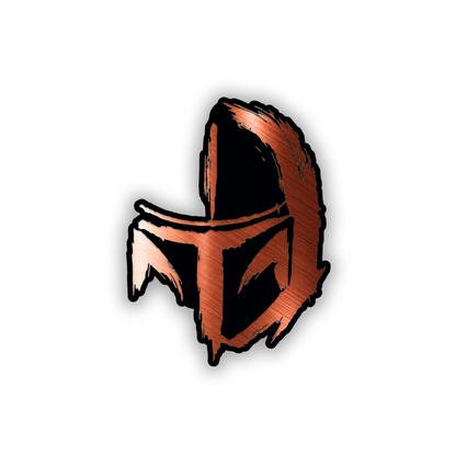 Mandalorian-style helmet exterior emblem for truck customization