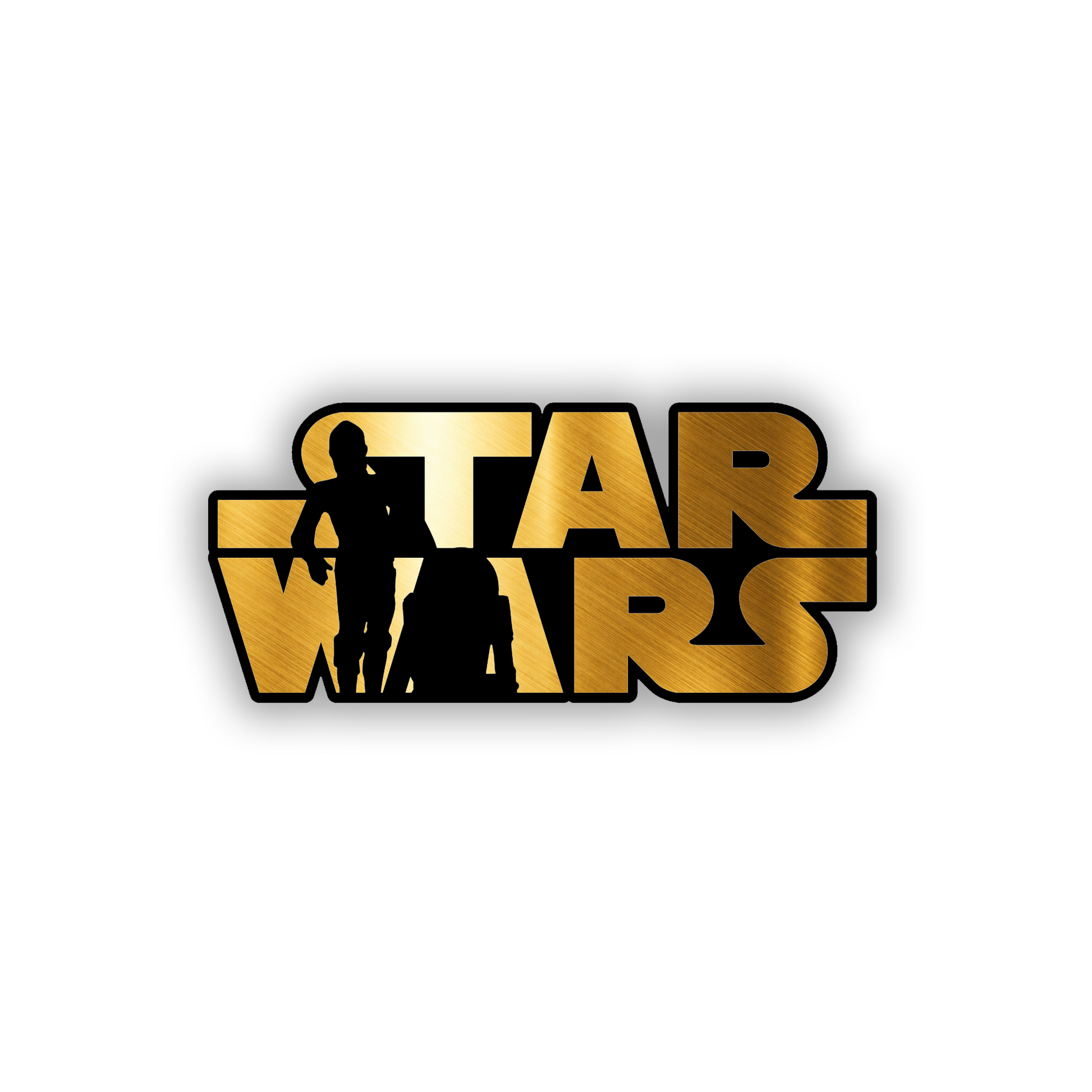 Star Wars themed truck exterior badge in metallic silver finish