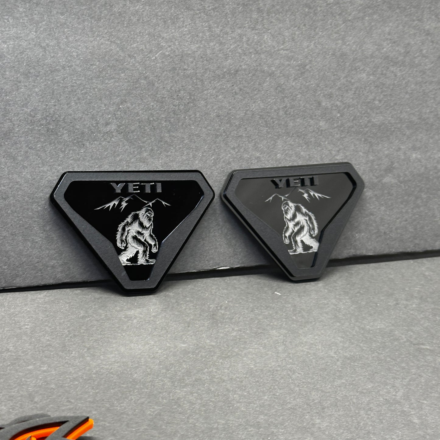 Rugged off-road Yeti mountain badge for truck fender and tailgate