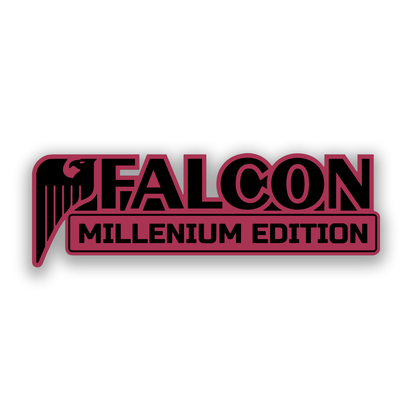 Falcon Millenium Edition 1PC Car Badge Fender Emblem Brushed Silver Truck Exterior Decal