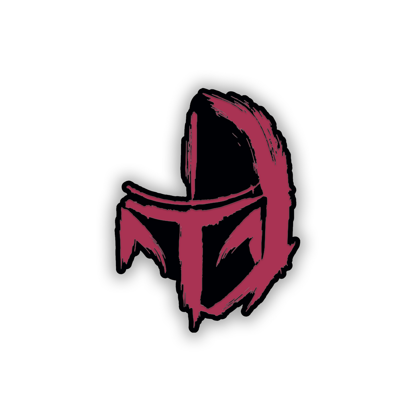 Brushed metal helmet Car Badge Fender Emblem exterior decal