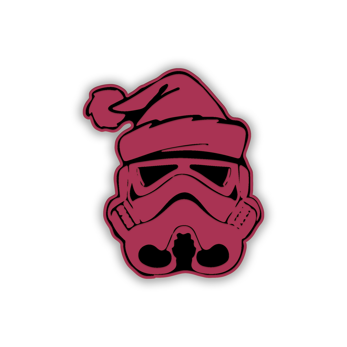 Stormtrooper Christmas car badge with detailed engraved holiday design