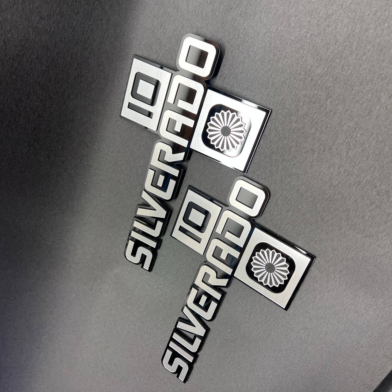 Silverado 10 truck side emblem for exterior customization