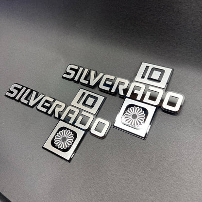 Silverado 10 truck side emblem for exterior customization