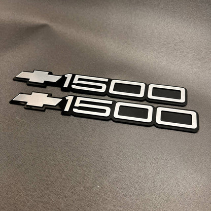 1993-1998 Chevy 1500 Emblem Silver Bowtie for Silverado Car Badge Fender 2PC