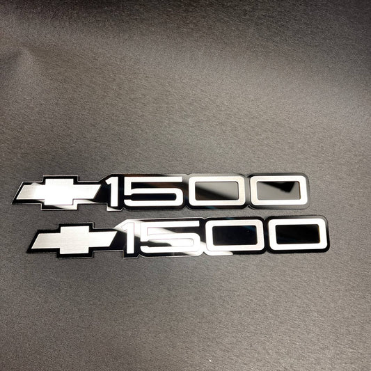 1993-1998 Chevy 1500 Emblem Silver Bowtie for Silverado Car Badge Fender 2PC