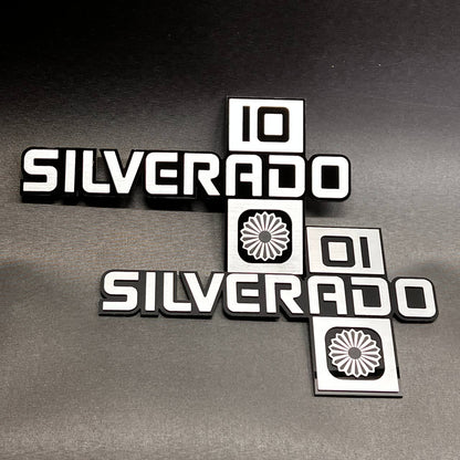 Custom number Silverado badge set for fender, tailgate, or exterior trim