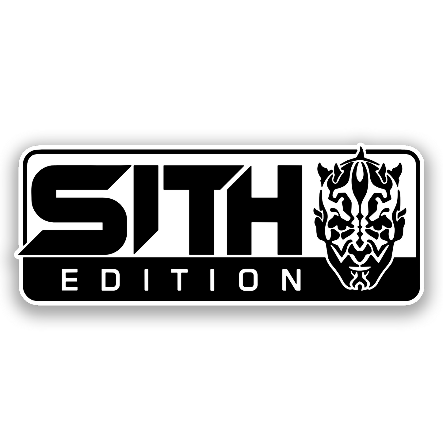 Maul Sith Edition car badge fender emblem with engraved Sith inspired graphic